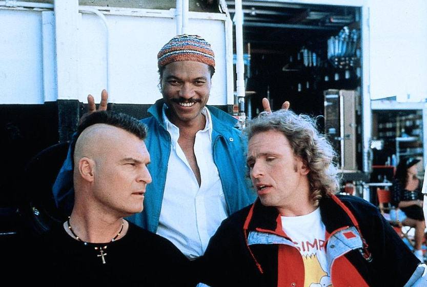 Billy Dee Williams, Richard Moll y Thomas Gottschalk en los-locos-de-la-carretera
