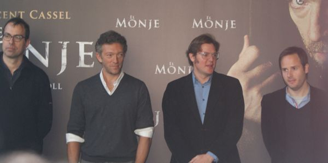 Vincent Cassel y Dominik Moll en El Monje (Photocall en Madrid. Enero 2012)