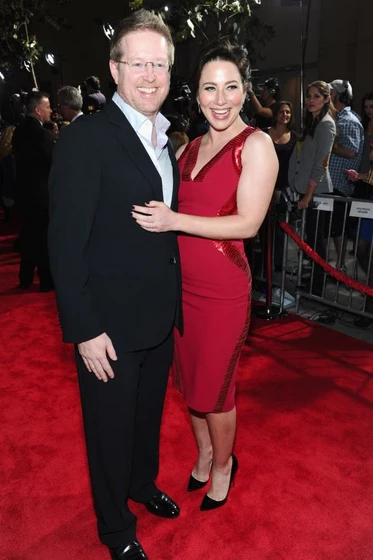 Andrew Stanton y Lynn Collins en John Carter (Premiere en Los Angeles. Febrero 2012)