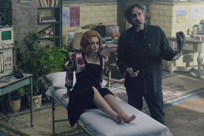 Tim Burton y Helena Bonham Carter en Sombras tenebrosas