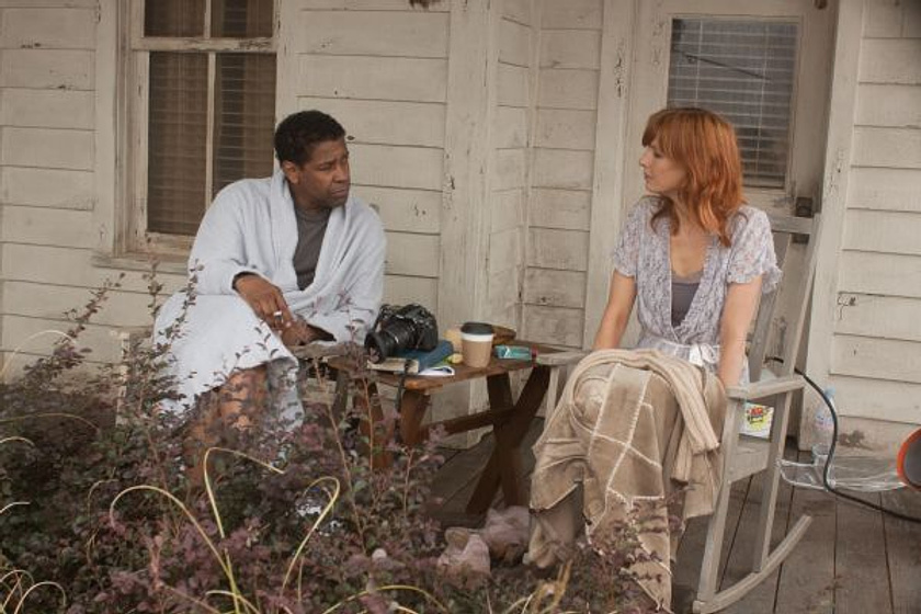 Denzel Washington y Kelly Reilly en El Vuelo
