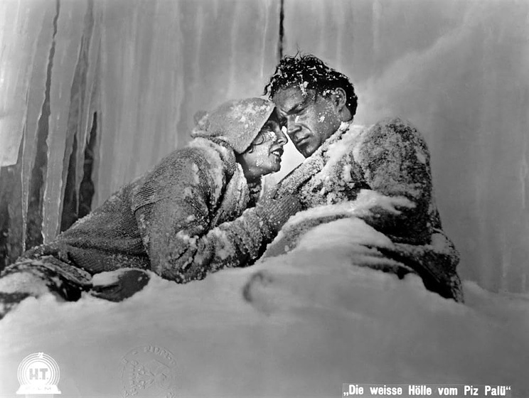 Gustav Diessl y Leni Riefenstahl en El Infierno Blanco de Piz Palu