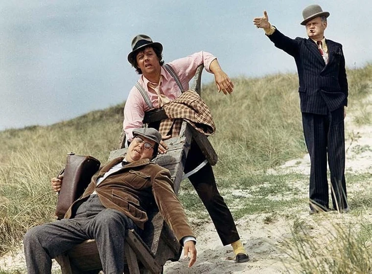 Ove Sprogøe, Morten Grunwald y Poul Bundgaard en the-olsen-gang-in-jutland