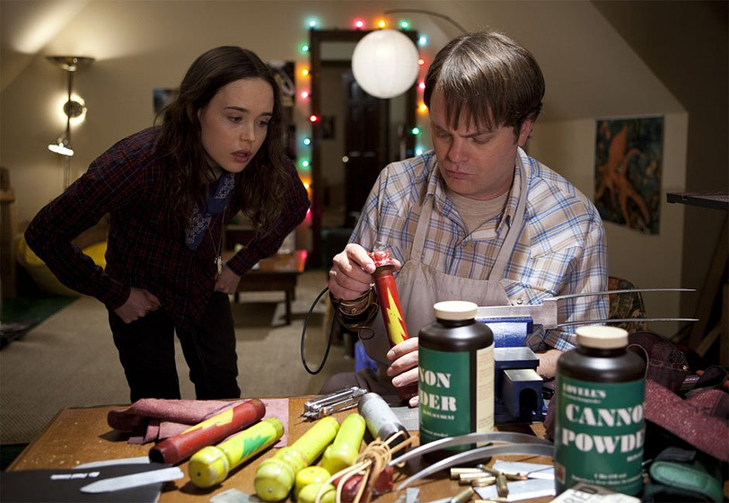 Rainn Wilson y Elliot Page en Super