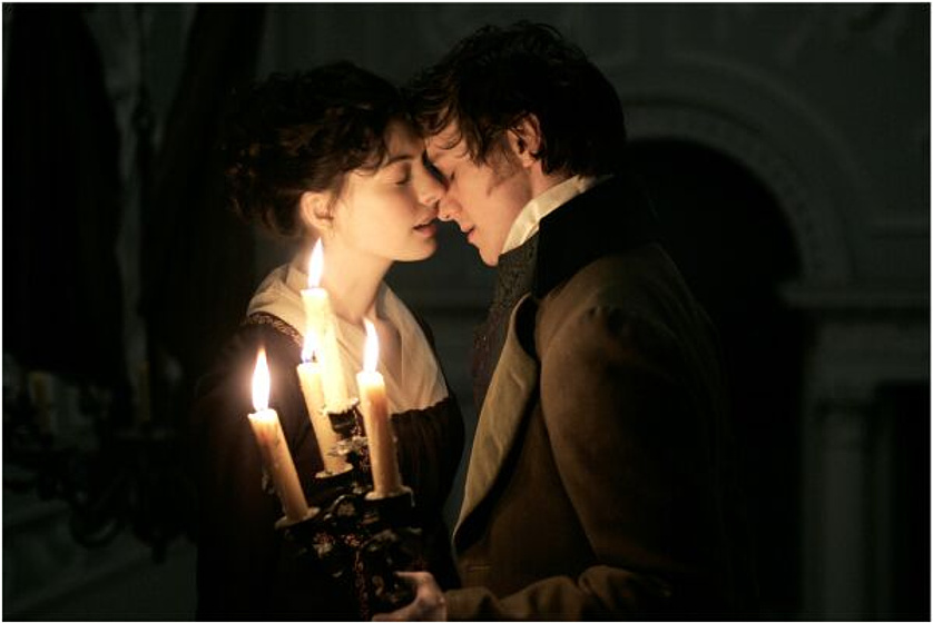 Anne Hathaway y James McAvoy en La Joven Jane Austen