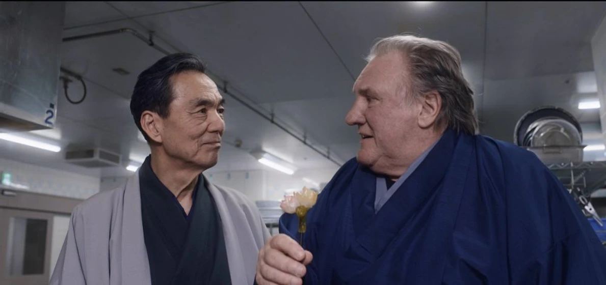 Gerard Depardieu y Kyôzô Nagatsuka en el-sabor-de-las-cosas-simples