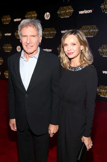 Harrison Ford y Calista Flockhart en Star Wars: Episodio VII. El Despertar de la Fuerza (Premiere Mundial en Los Angeles. Diciembre 2015)