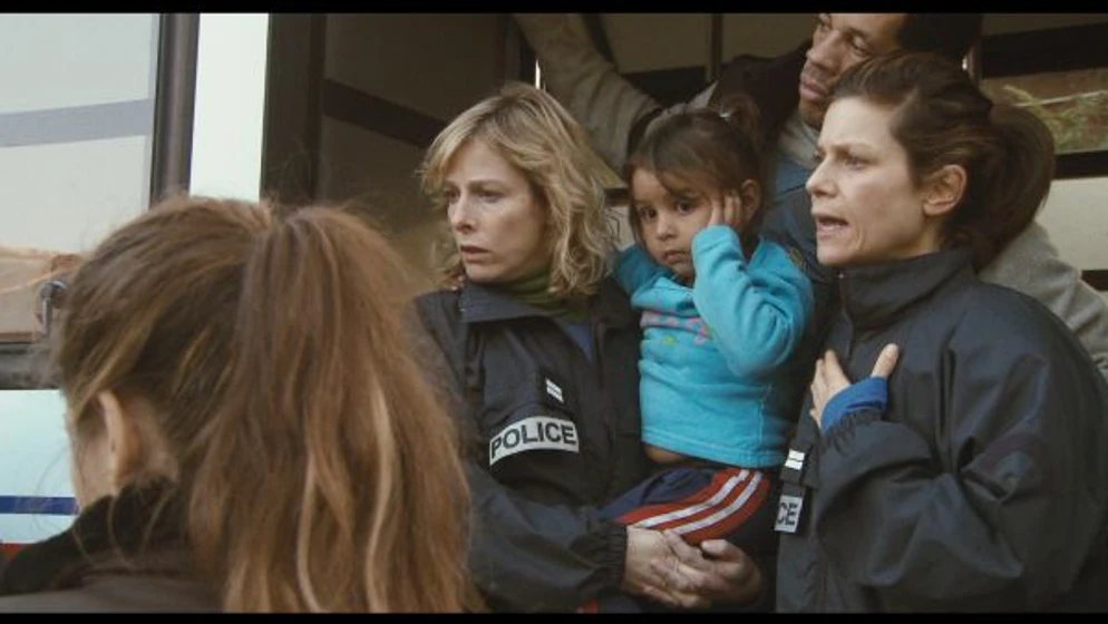 Karin Viard y Marina Foïs en polisse