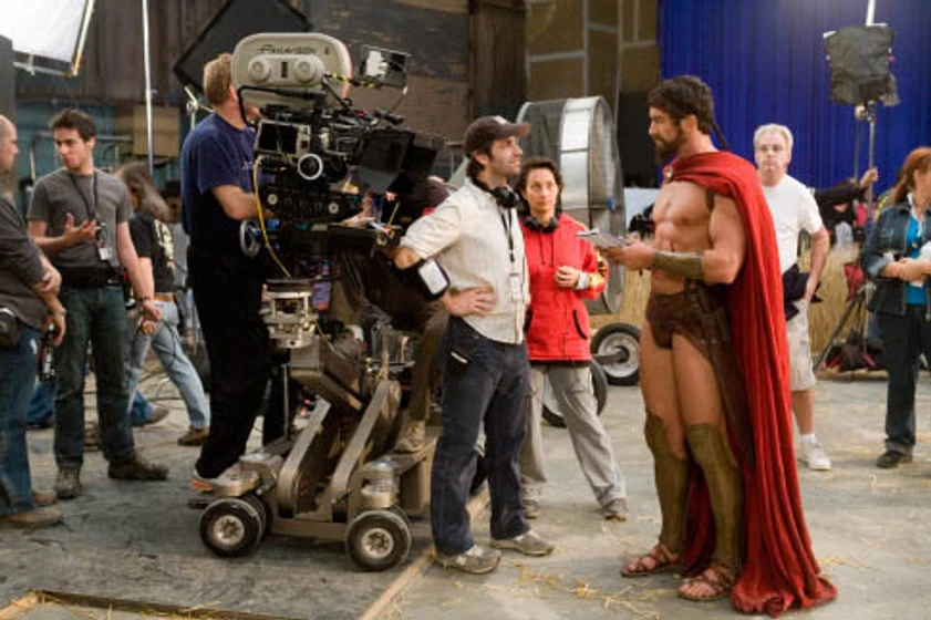 Gerard Butler en 300 (Rodaje)