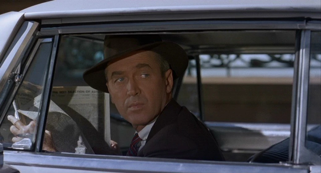 James Stewart en Vértigo (de Entre los Muertos)