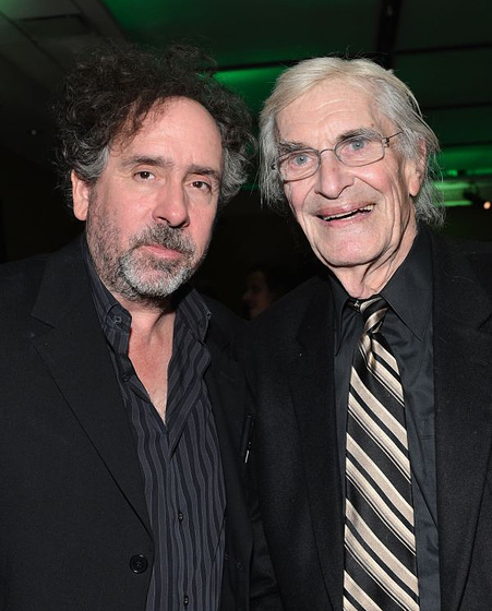 Tim Burton y Martin Landau en Frankenweenie (Premiere en Los Angeles. Octubre 2012)