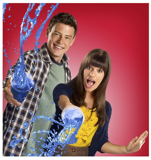 Cory Monteith y Lea Michele en Glee