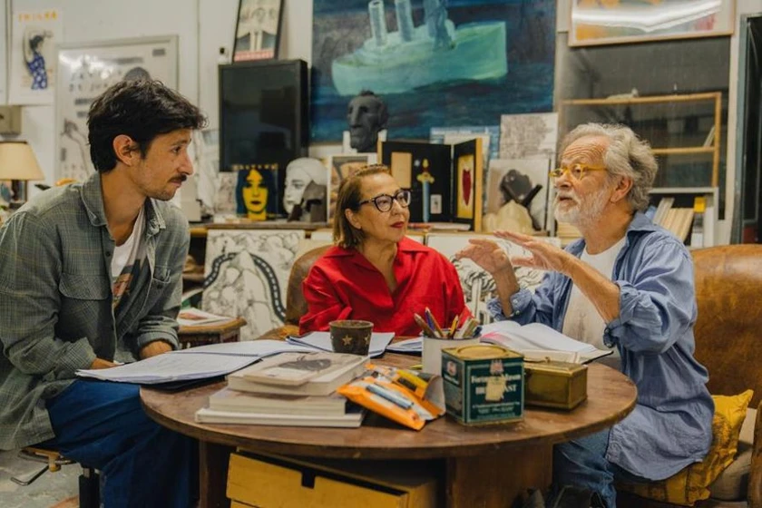 Fernando Colomo, Carmen Machi y Pablo Colomo en las-delicias-del-jardin