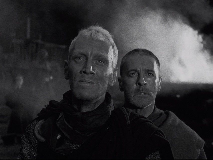 Max von Sydow y Gunnar Björnstrand en El Séptimo Sello