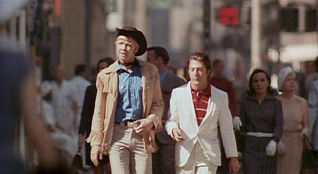Jon Voight y Dustin Hoffman en Cowboy de Medianoche