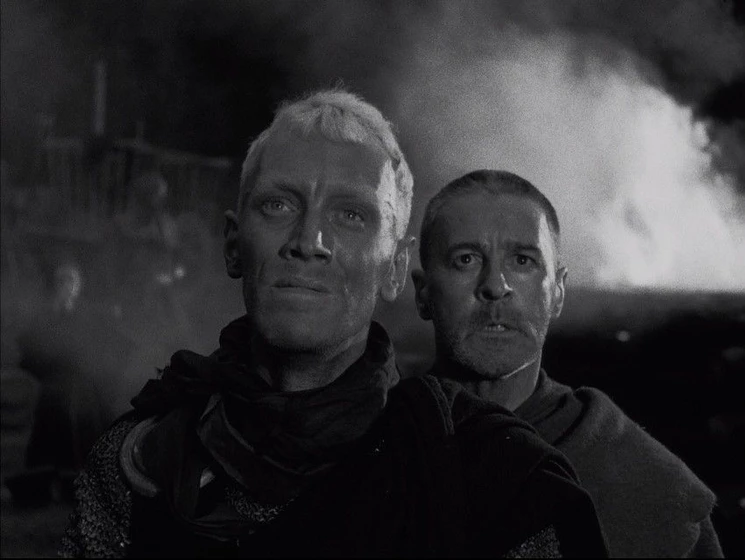 Max von Sydow y Gunnar Björnstrand en El Séptimo Sello