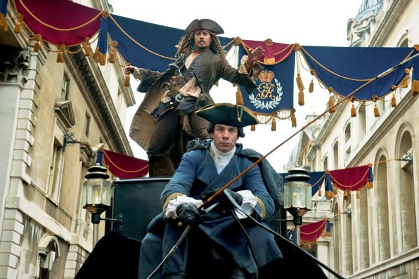 Johnny Depp en Piratas del Caribe: En Mareas Misteriosas