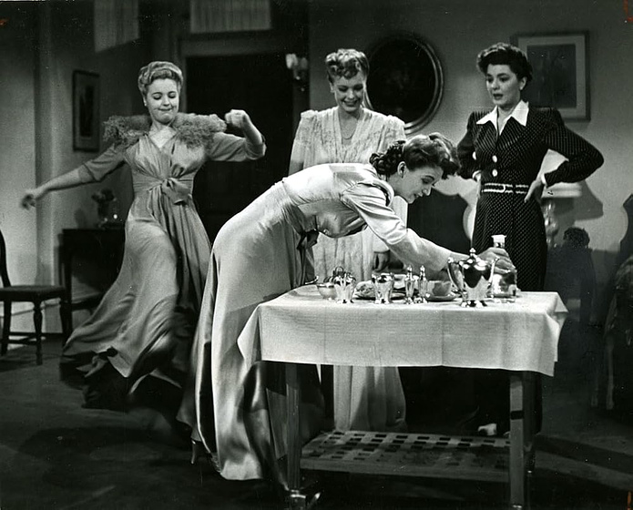 Mary Beth Hughes, Virginia Gilmore, Carole Landis y Lynn Bari en viudas-del-jazz