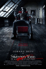 poster of movie Sweeney Todd. El barbero diabólico de la calle Fleet