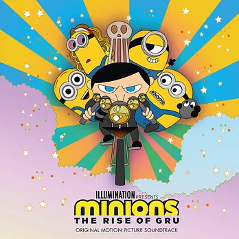 Carátula de la banda de sonido de Minions: El Origen de Gru