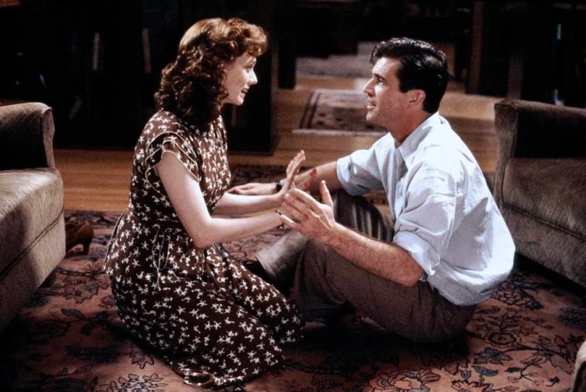 Mel Gibson y Isabel Glasser en eternamente-joven