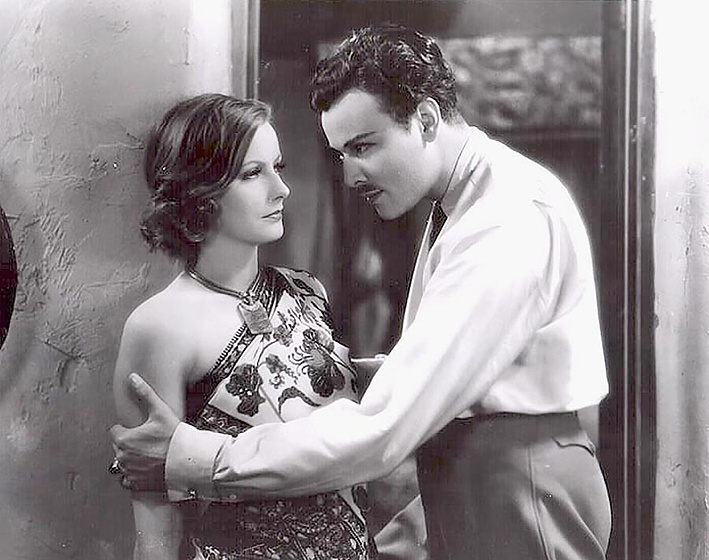 Greta Garbo y Nils Asther en Orquídeas Salvajes