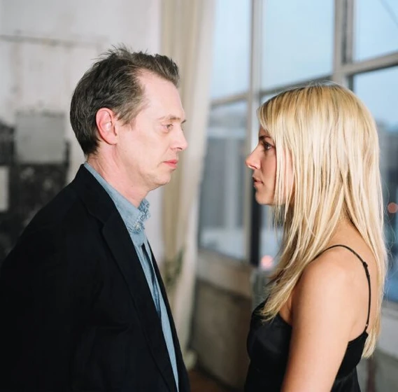 Steve Buscemi y Sienna Miller en interview-2007
