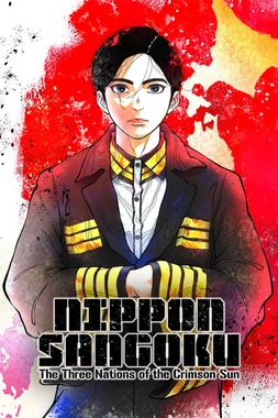 poster for the season 1 of Nippon Sangoku: The Three Nations of the Crimson Sun