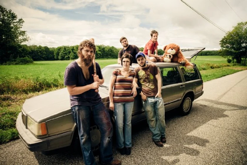 Jeremy Gardner, Adam Cronheim, Christian Stella, Elise Stella y Nick Bohun en the-battery