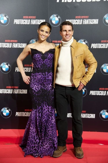 Tom Cruise y Paula Patton en mision-imposible-protocolo-fantasma (Premiere en Madrid. Diciembre 2012)