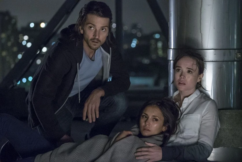 Diego Luna, Elliot Page y Nina Dobrev en enganchados-a-la-muerte