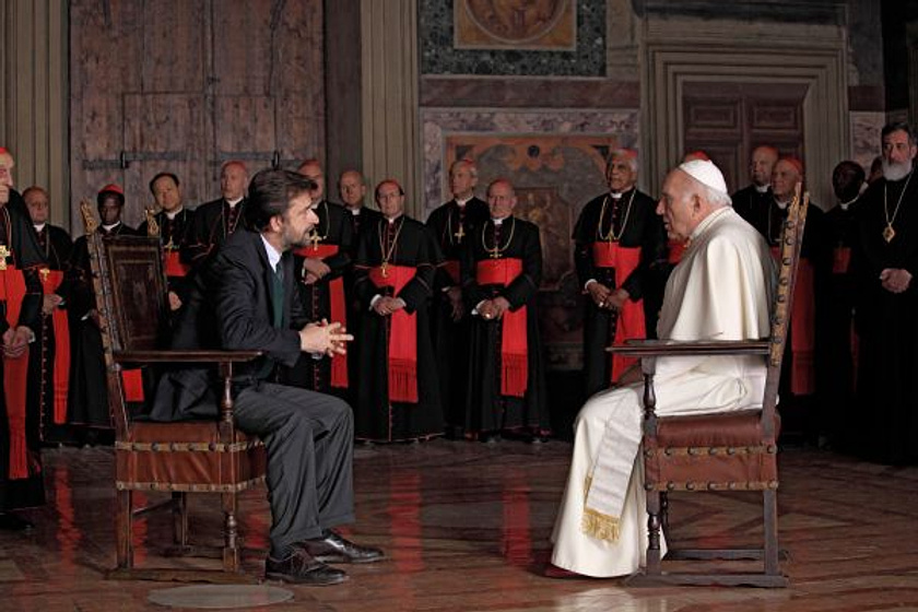 Michel Piccoli y Nanni Moretti en Habemus Papam