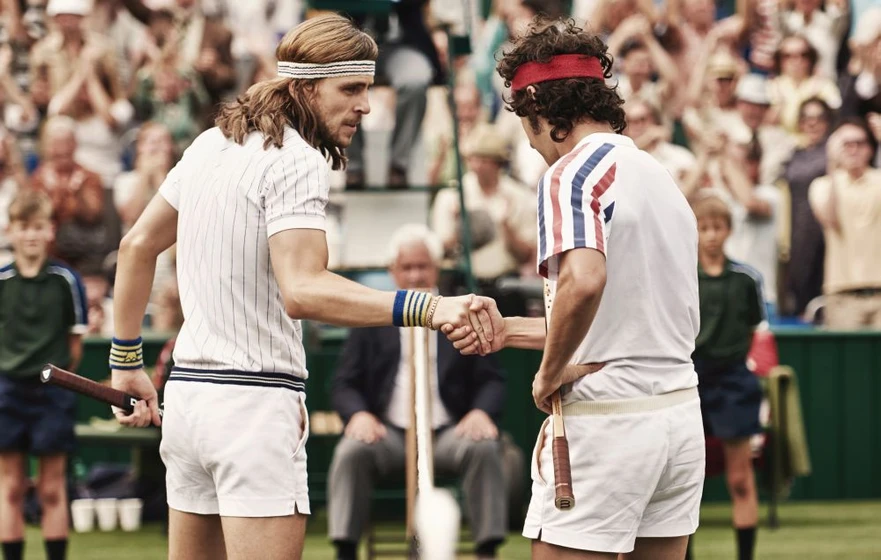 Shia LaBeouf y Stellan Skarsgård en borg-mcenroe