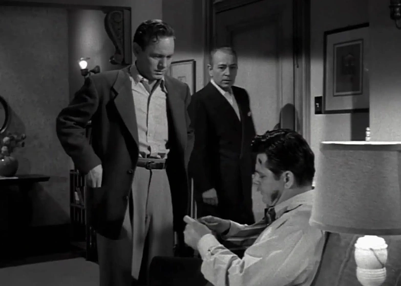 George Raft, William Phipps y Robert Bice en Loan Shark
