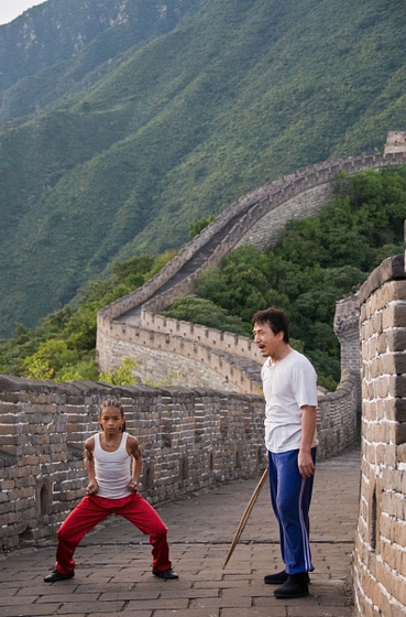 Jackie Chan y Jaden Smith en The Karate Kid