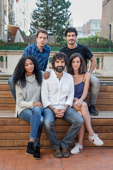 Mateo Gil, Vicky Luengo, Vito Sanz, Chino Darín y Berta Vázquez en Las Leyes de la termodinámica (Rodaje)