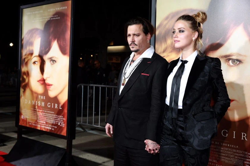 Johnny Depp y Amber Heard en la-chica-danesa (Premiere en Los Angeles. Noviembre 2015)