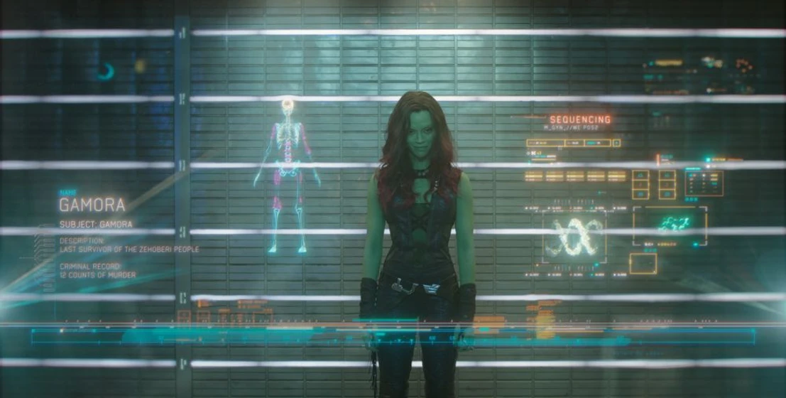 Zoe Saldana en guardianes-de-la-galaxia