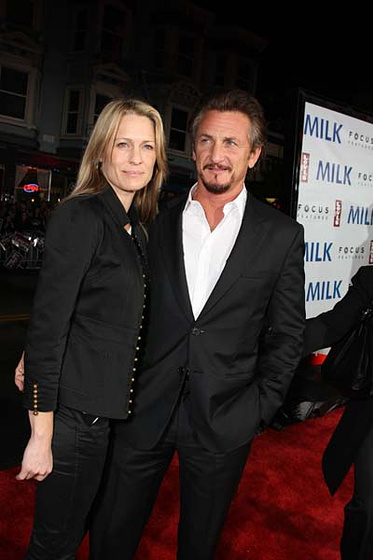 Sean Penn y Robin Wright en Mi Nombre es Harvey Milk (Premiere en San Francisco. Octubre 2008)