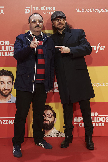 Santiago Segura y Carlos Areces en Ocho Apellidos catalanes (Premiere en Madrid. Noviembre 2015)
