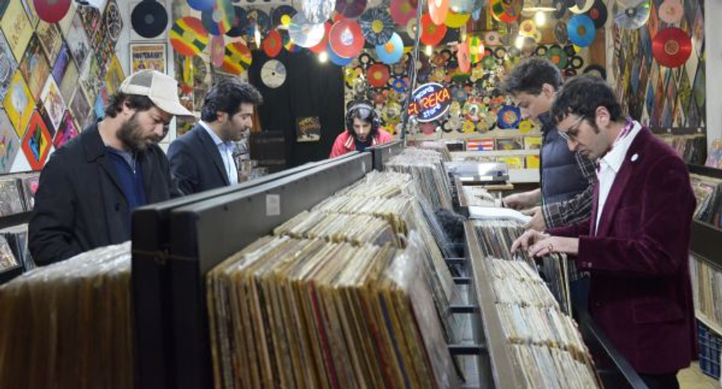 Gastón Pauls, Fernán Mirás, Rafael Spregelburd y Ignacio Toselli en Días de Vinilo