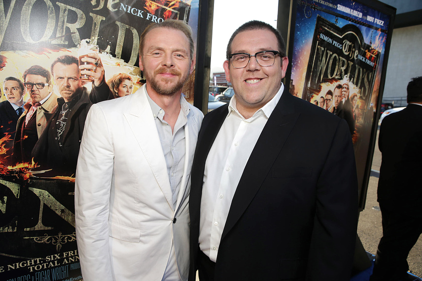 Simon Pegg y Nick Frost en Bienvenidos al fin del mundo (Premiere en Los Angeles)