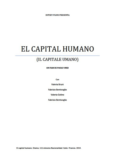 Imagen de El Capital Humano (Cartel español)