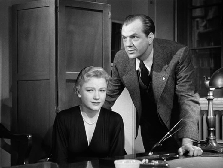 Anne Baxter y Karl Malden en Yo confieso