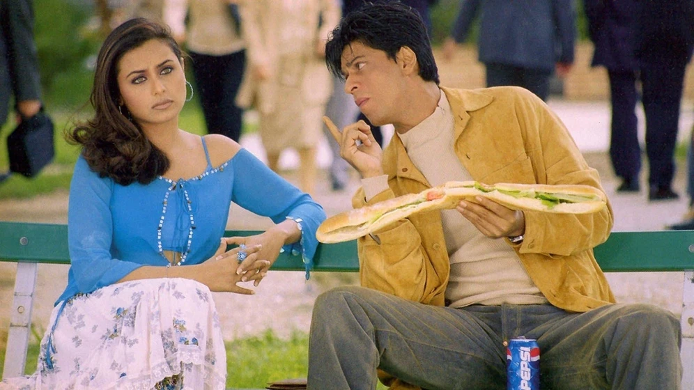 Shah Rukh Khan y Rani Mukerji en chalte-chalte