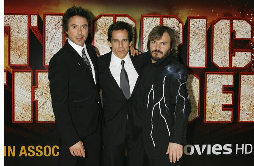 Ben Stiller, Jack Black y Robert Downey Jr. en Tropic Thunder. ¡Una Guerra Muy Perra! (Premiere en Londres. Septiembre 2008)