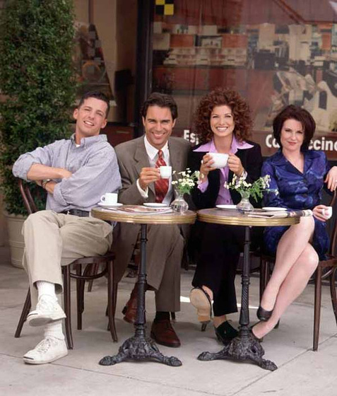 Debra Messing, Sean Hayes y Eric McCormack en Will y Grace