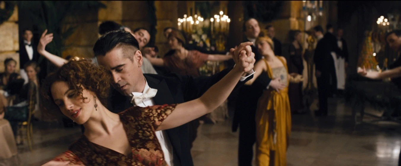Colin Farrell y Jessica Brown Findlay en cuento-de-invierno