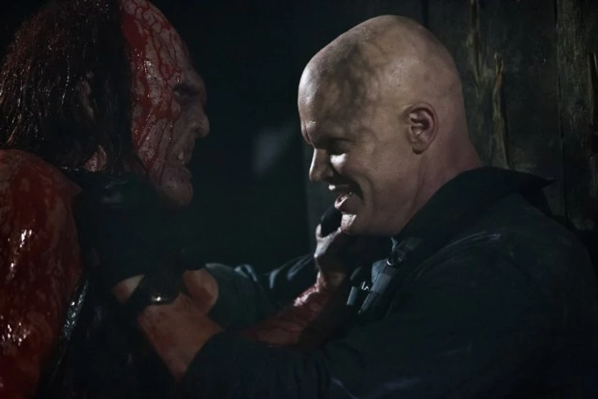 Kane Hodder y Derek Mears en hatchet-iii