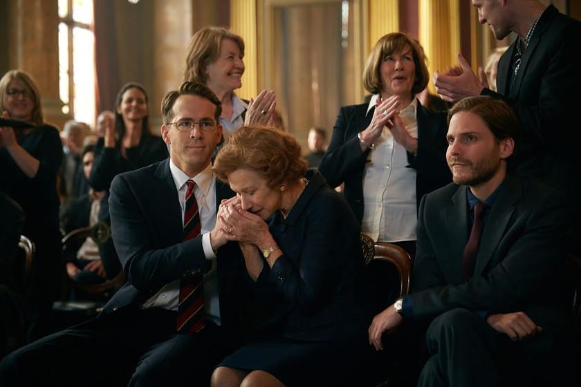 Helen Mirren, Ryan Reynolds y Daniel Brühl en La Dama de oro